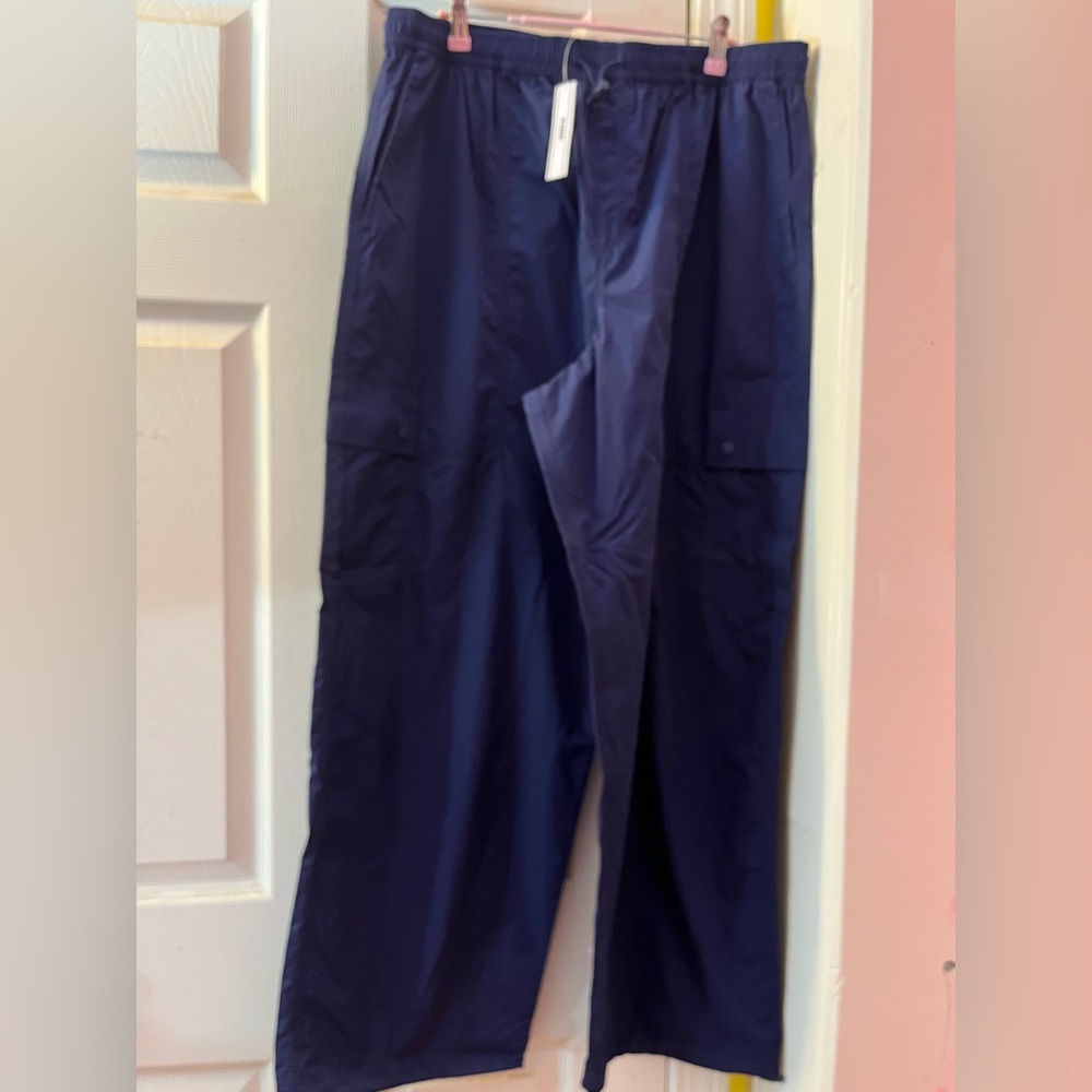 PINK Victoria's Secret Dark Blue parachute cargo pants